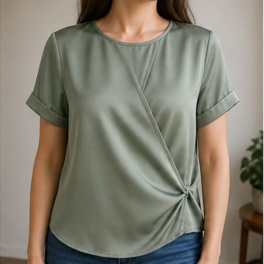 Sage Ruffle Blouse - Picture 2 of 6